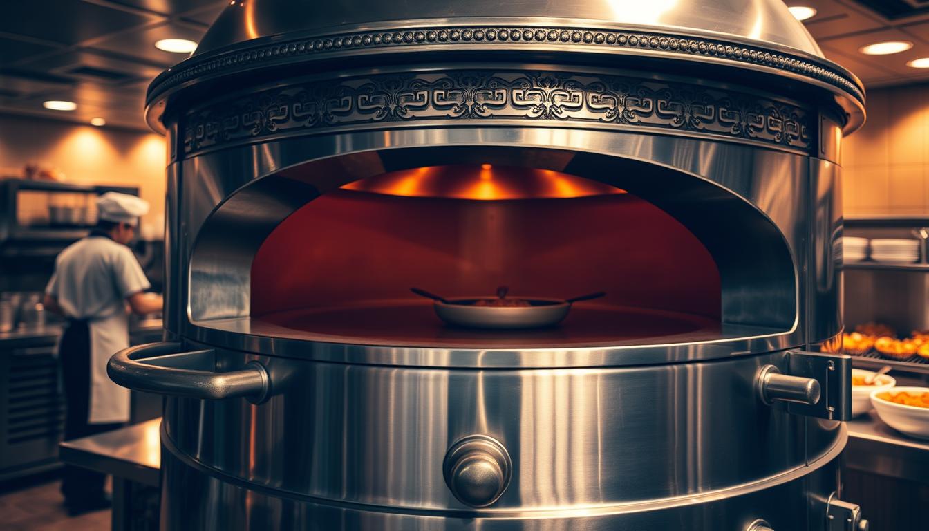Tandoori oven in a commercial kitchen setup, used for cooking traditional and modern dishes