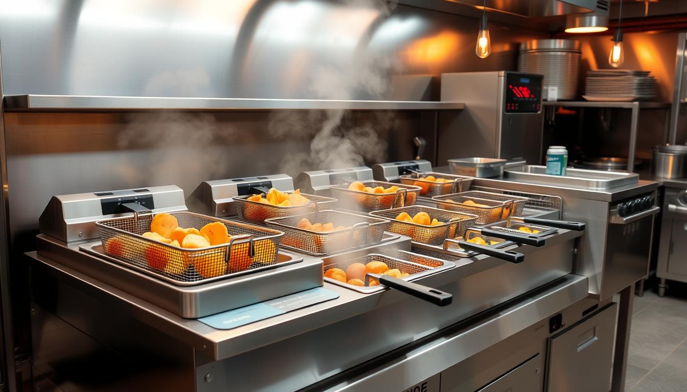 commercial deep fryers setup
