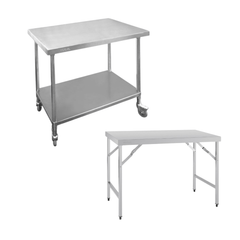 Portable/Folding Stainless Steel Table - Commercial Kitchen Store