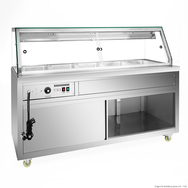Thermaster PG180FE-XG Hot Bain Marie Display 1800mm — angled view