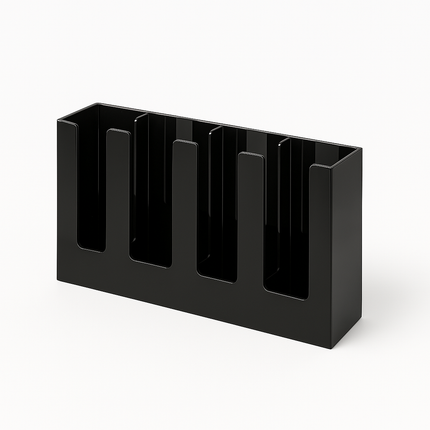 Kitchen Knock Polycarbonate 4 Slot Cup & Lid Holder, Straight or Slant - image 1