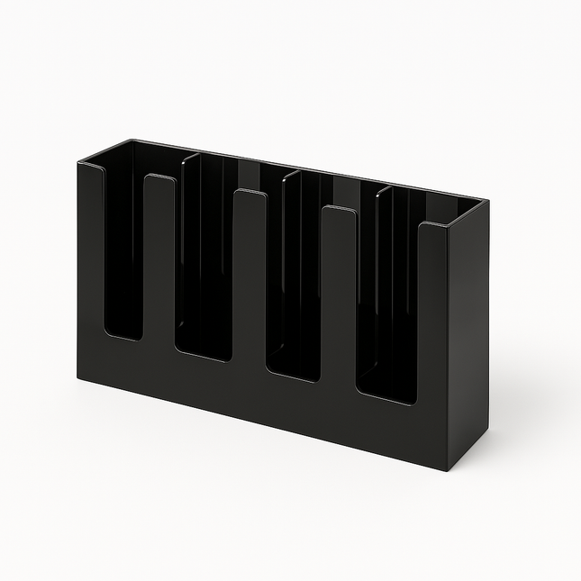 Kitchen Knock Polycarbonate 4 Slot Cup & Lid Holder, Straight or Slant - image 1