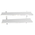 Kitchen Knock Double Tier Stainless Steel Flat Wall Shelf 900-1800mm - image 1