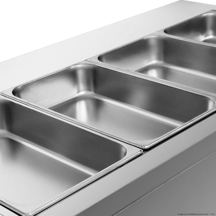 Thermaster PG150FE-XB Bain Marie — water inlet and outlet fittings