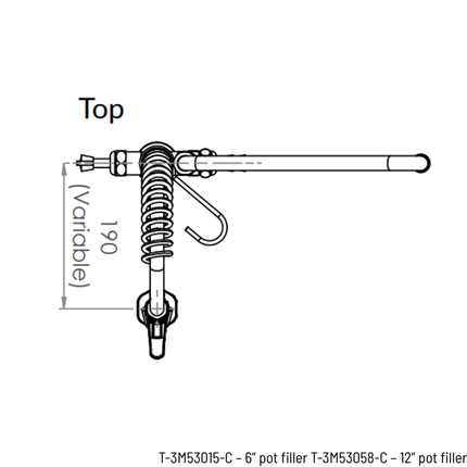 3Monkeez Stainless Steel Compact Dual Bench Mount Pre-Rinse with Optional Pot Filler