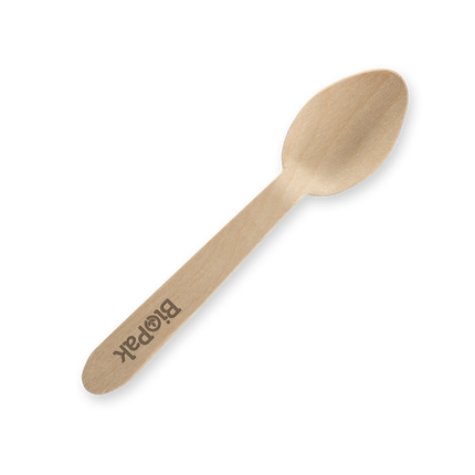 BioPak HY-10TS-COATED 10cm coated tea spoon, FSC 100%