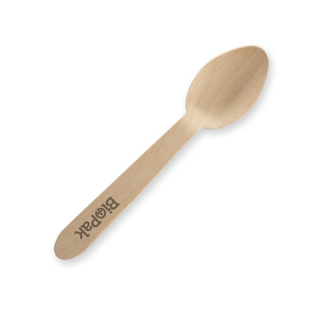 BioPak HY-10TS-COATED 10cm coated tea spoon, FSC 100%