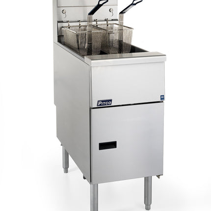 Pitco SG14S gas fryer — front right view