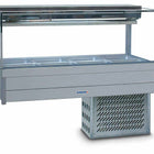 Roband Square Glass Refrigerated Display Bar 8 pans - Piped and Foamed only (no motor)