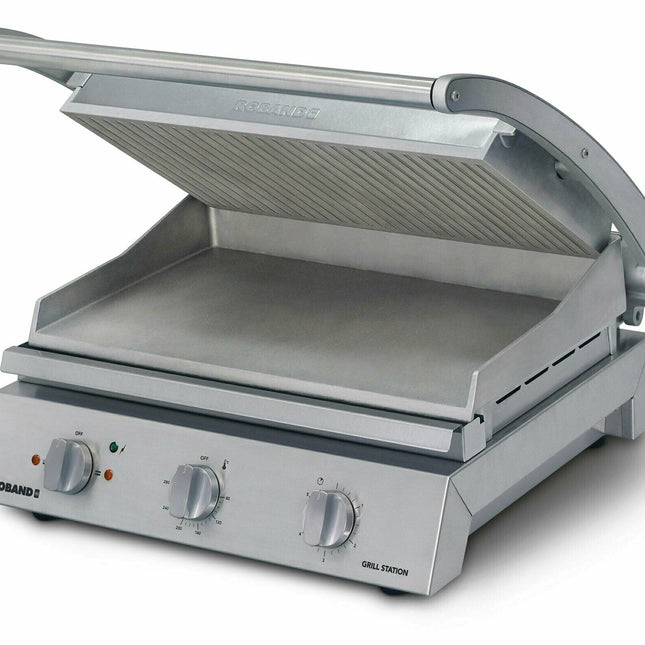Roband Grill Station 8 slice, ribbed top plate