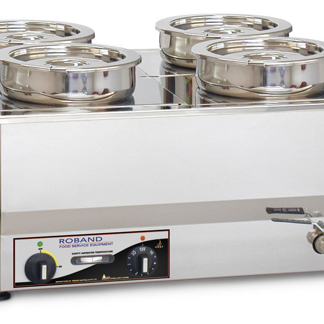 Roband Counter Top Bain Marie 4 x 200mm round pots
