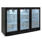 AG Three 3 Hinged Door Bar Fridge Black BEER3