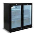 AG Twin 2 Hinged Door Bar Fridge Black BEER2