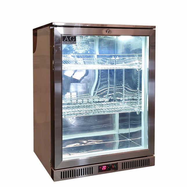 AG Single Door Bar Fridge - Stainless Steel Body & Doors 1SBR-H