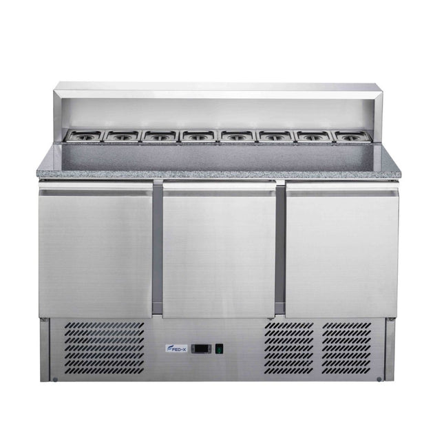 FED-X XGNS1300E salad/noodle/sandwich prep bar fridge — front view