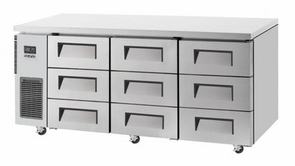 Skipio Underbench Fridge with Nine Drawer SUR18-3D-9