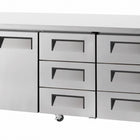 Skipio 1 Door Underbench Fridge with Six Drawer SUR18-3D-6