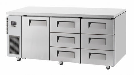 Skipio 1 Door Underbench Fridge with Six Drawer SUR18-3D-6