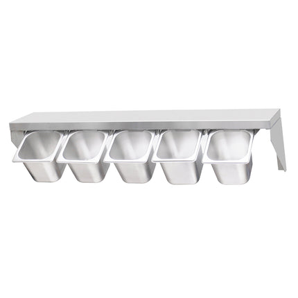 Kitchen Knock Stainless Steel Wall GN Pan Rack for 1/4 & 1/6 GN Pans 1000-1500mm - image 1