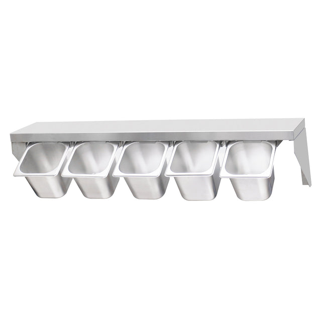 Kitchen Knock Stainless Steel Wall GN Pan Rack for 1/4 & 1/6 GN Pans 1000-1500mm - image 1