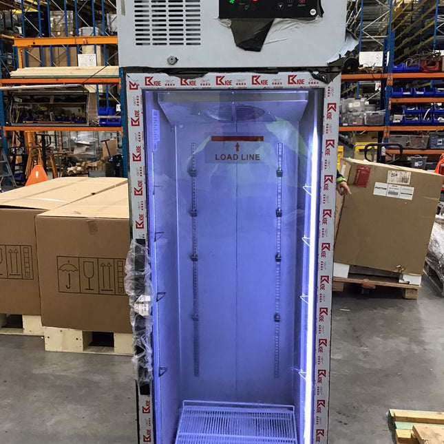 2NDs: Single Glass Door Upright Fridge Black Stainless Steel - SUCG500B