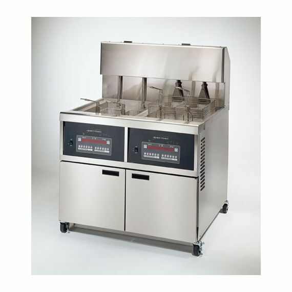 Henny Penny 340 Series double well open electric fryer with 8000 digital control system for high volume commercial kitchens