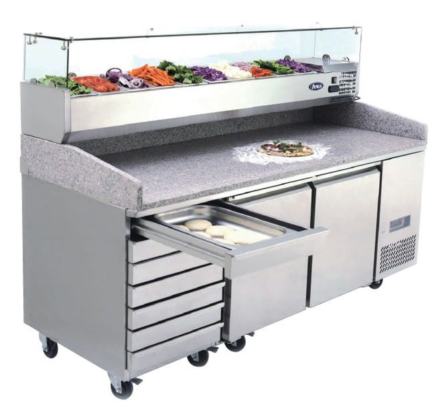 Atosa EPF3480 salad/noodle/sandwich prep bar fridge — front view