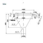 350mmDia x 300mmH. O/A 470mmDia / 304 Grade