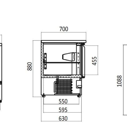 Atosa Two Doors Table Saladette ESL3801
