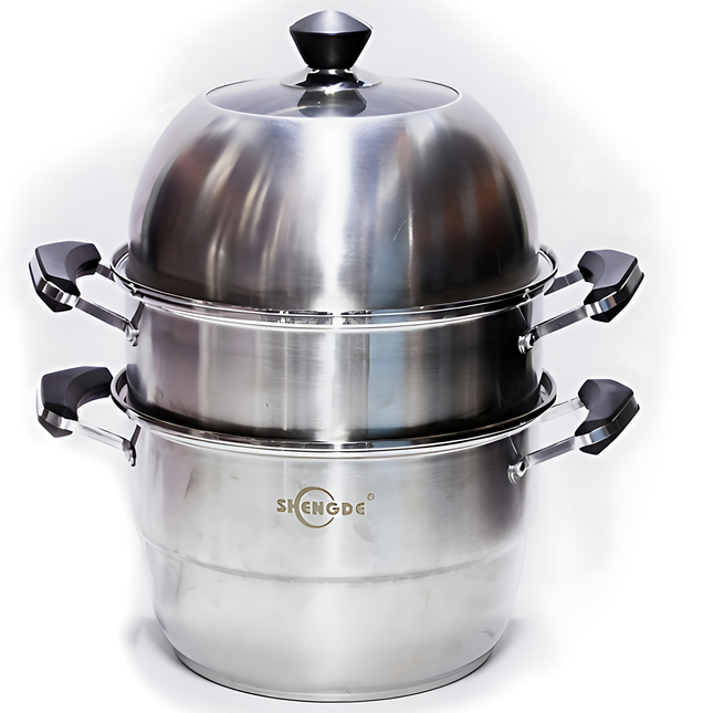 Kitchen Knock Stainless Steel 3 Tier Steam Pot 320mm - image 1