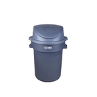 Kitchen Knock Round Plastic Bin Tall Grey 80L & 120L - image 1