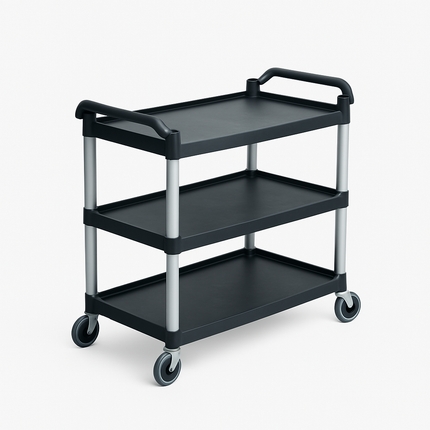 Kitchen Knock 3 Tier Serving Trolley Large Black AF08171 - image 1