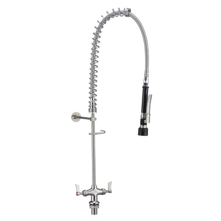 3Monkeez Stainless Steel Dual Hob Mount Pre Rinse Unit - Black Variable Trigger