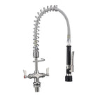 3Monkeez Stainless Steel Compact Dual Bench Mount Pre-Rinse with Optional Pot Filler