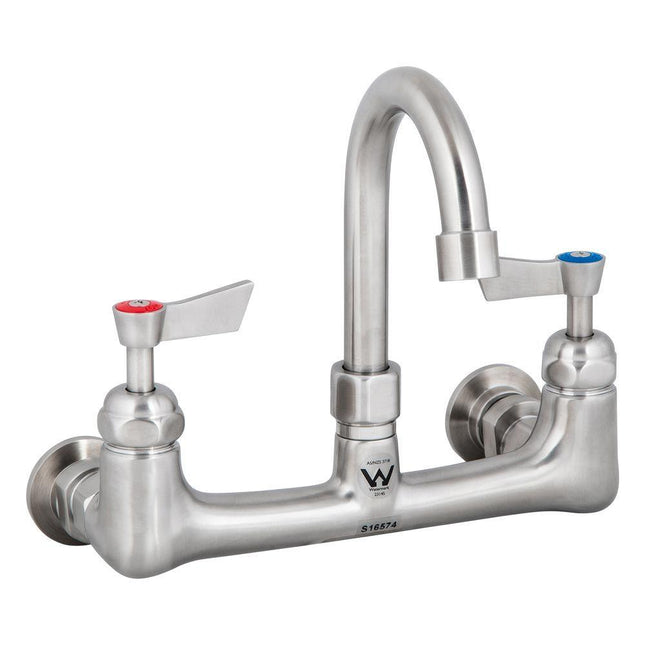 3Monkeez Stainless Steel Exposed Dual Wall Mount Tap Body with Gooseneck Spout