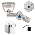 3Monkeez 45 Degree Wall-Mount Sensor Bubbler with Metal Mouthguard - Battery Operated - T-3MSS-BUB45SWB