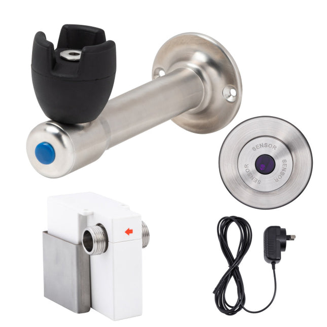 3Monkeez 90 Degree Silicone Mouthguard Bubbler with Wall-Mount Sensor - Main Powered - T-3MSS-BUB90SWM