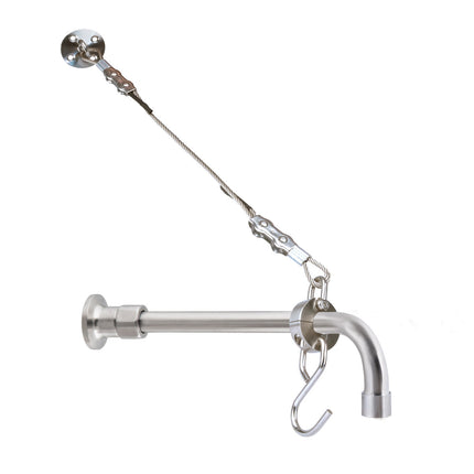 3Monkeez Cleaners Sink Concealed Wall Mount Spout with Wall Stops and Wall Bracket - T-3MCSKIT-C08