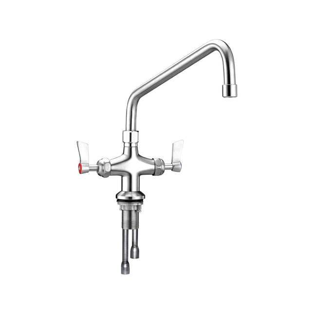 3Monkeez Stainless Steel Dual Hob Mount Tap Body with Spout - T-3MDH08