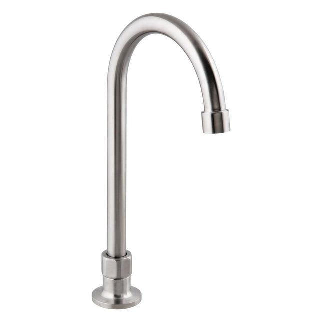 3Monkeez Stainless Steel Single Hob Mount (No Stops) with Gooseneck Spout - 12" Spout - T-3MHOG12