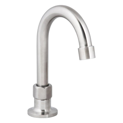 3Monkeez Stainless Steel Single Hob Mount (No Stops) with Gooseneck Spout - 7" Spout - T-3MHOG07
