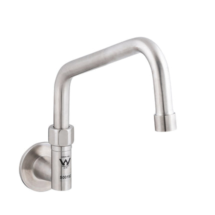3Monkeez Stainless Steel Wall Elbow and Spout - 8" Spout - T-3MWE08