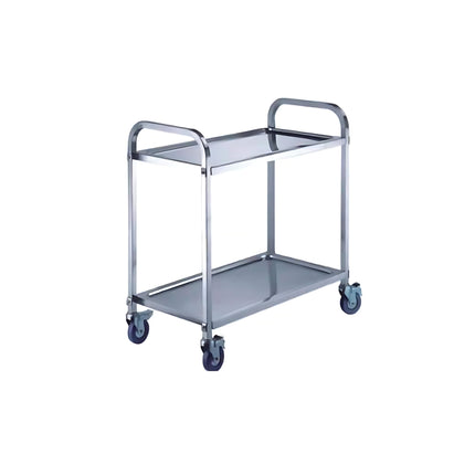 Kitchen Knock Stainless Steel 2 Tier Serving Trolley Small-Large - image 1