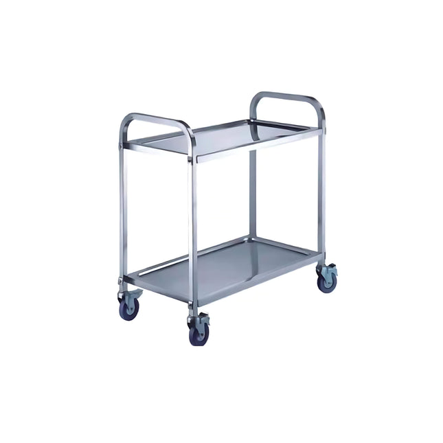Kitchen Knock Stainless Steel 2 Tier Serving Trolley Small-Large - image 2