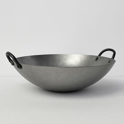 Kitchen Knock Steel Wok with Ears 16-24 Inch - image 1