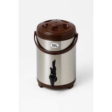 Kitchen Knock Stainless Steel Insulated Drink Dispenser Brown Rim 10L & 12L - image 2