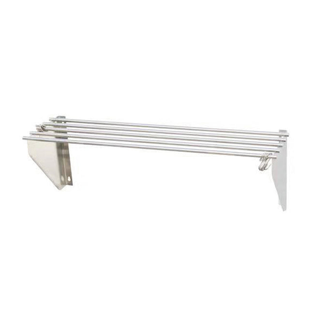 Kitchen Knock Single Tier Stainless Steel Round Tube Wall Shelf 600-2100mm - image 1