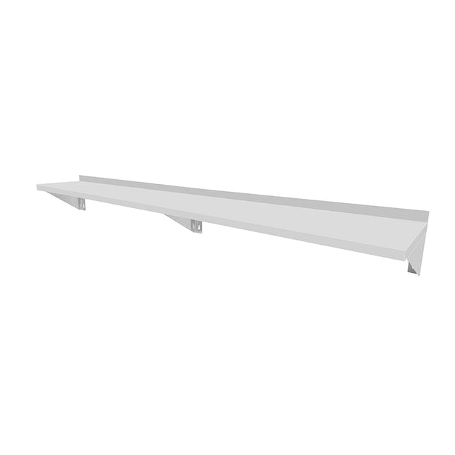 Kitchen Knock Single Tier Stainless Steel Flat Wall Shelf 600-2100mm - image 2