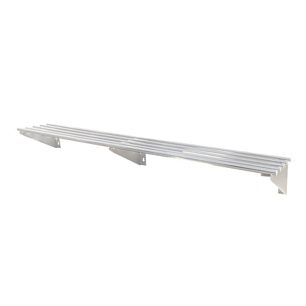 Kitchen Knock Single Tier Stainless Steel Round Tube Wall Shelf 600-2100mm - image 2