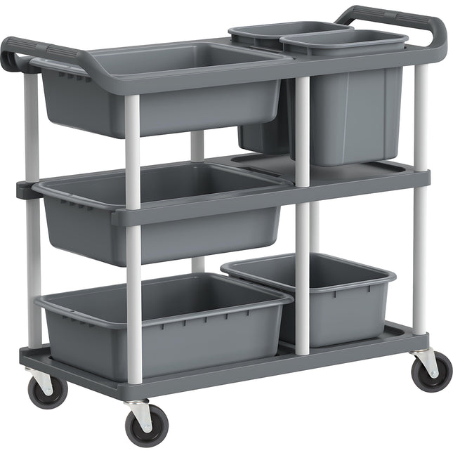 Kitchen Knock 3 Tier Serving Trolley Large Grey AF08183 - image 1